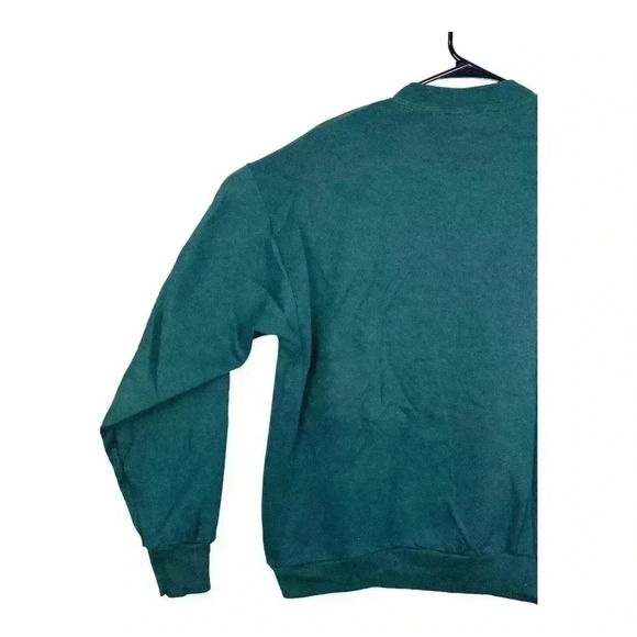 Vintage Christmas Looney Tunes Bugs Bunny Crewneck Size Medium Green 1994 Warner - Picture 9 of 12